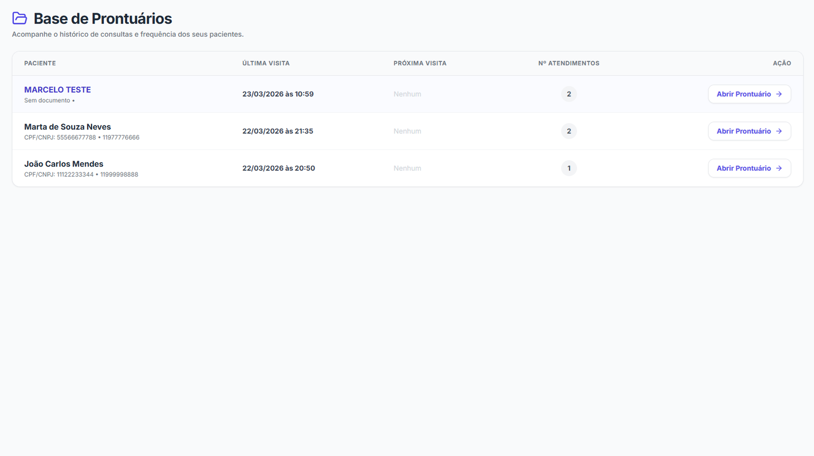 Base de Pacientes CRM